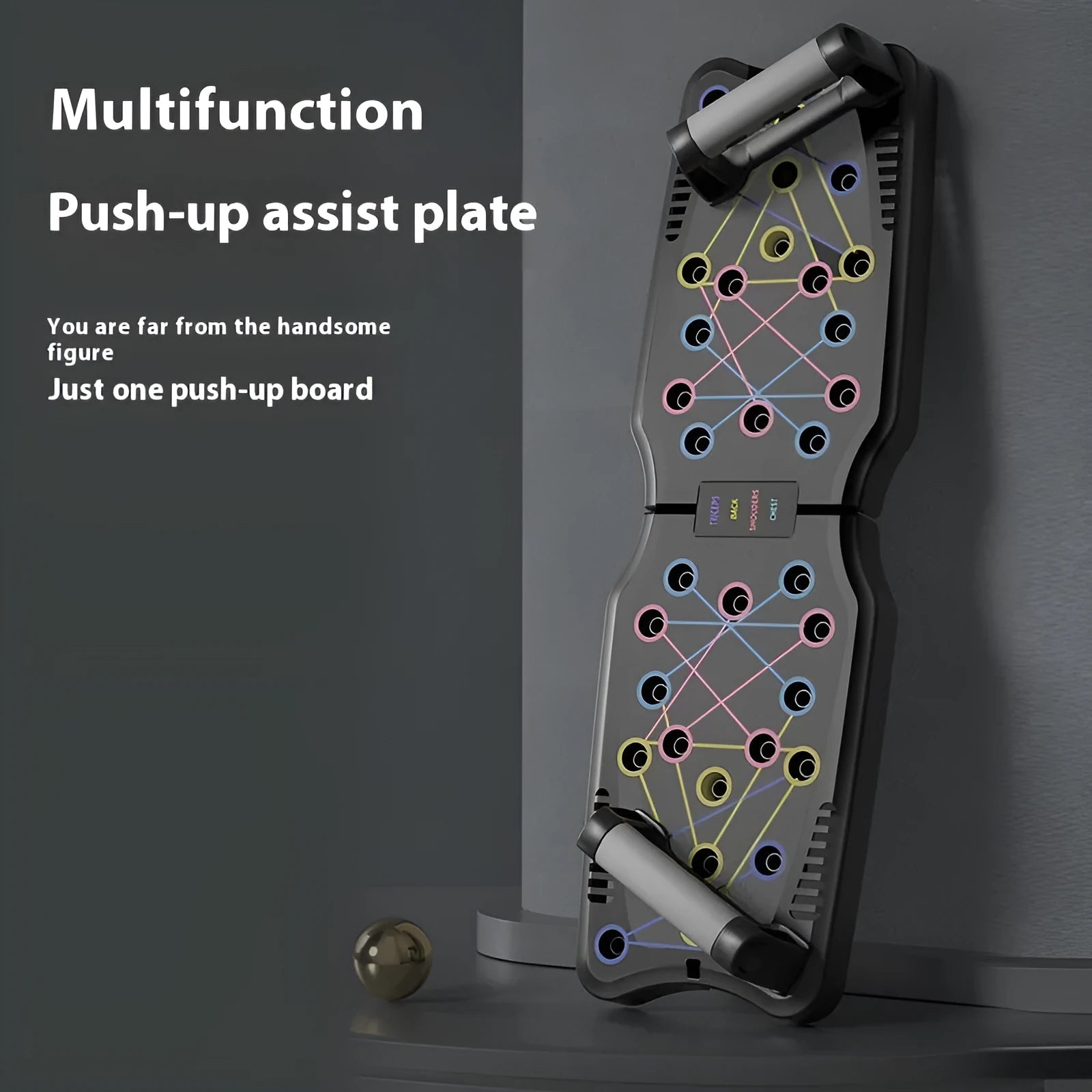 ABS plastic flat push up support plate for chest, shoulder, back and arm workouts