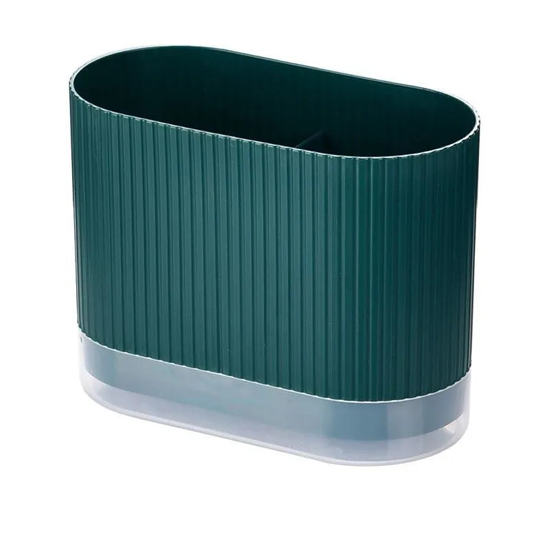 Plastic cross-border drain chopsticks tube for kitchen wall mounting in beige, dark green or orange