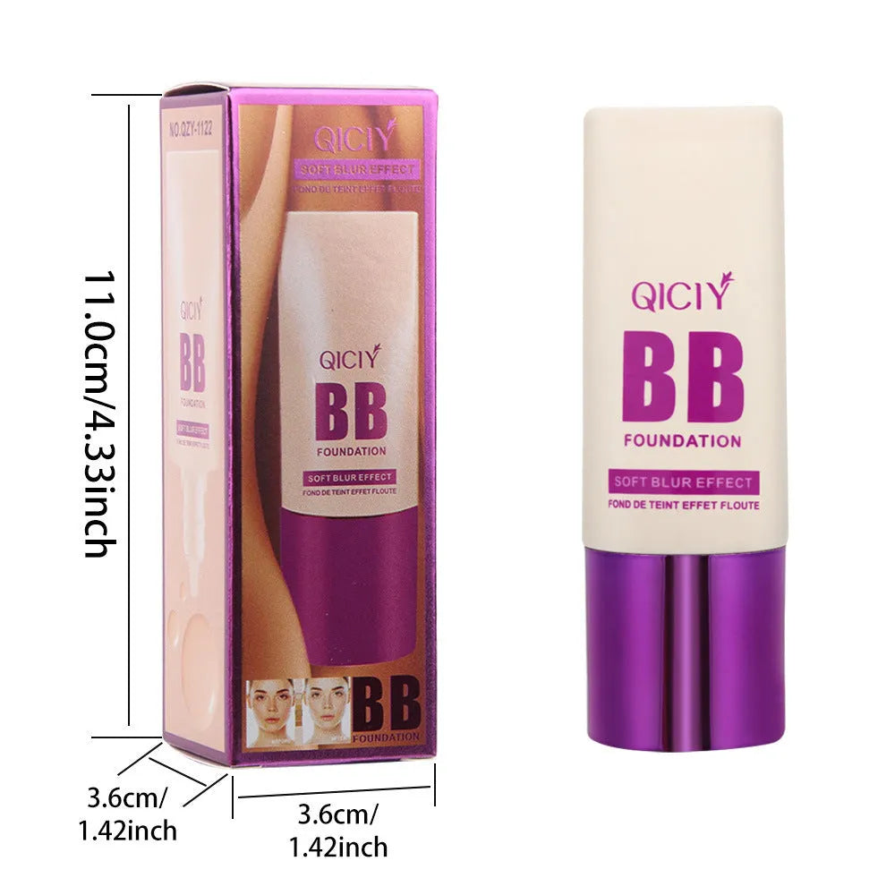 Feeding bottle style BB cream liquid foundation and concealer in ten shade options.