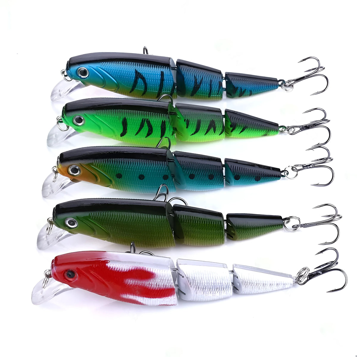 Multi-section hard fishing bait lure 10.5cm 15g ABS plastic with size 6 hook