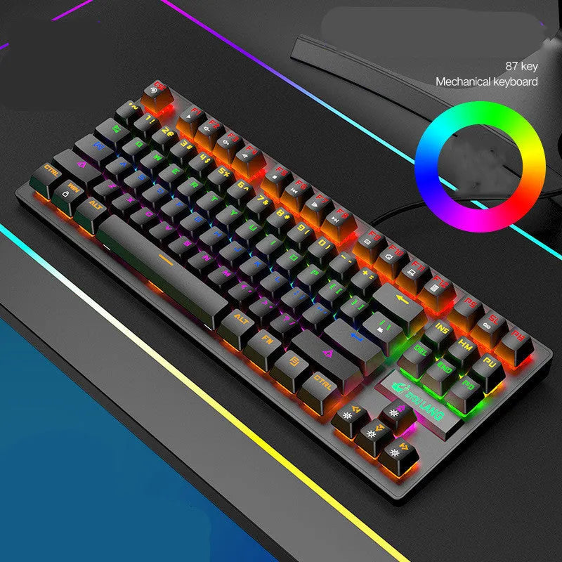 Compact 60% mechanical gaming keyboard in black, white, pink or blue with hot-swappable switches