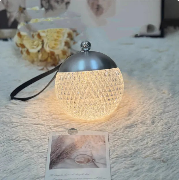 Portable LED touch desk lamp with dimmable lighting in chrome, gold, black, brown, or white