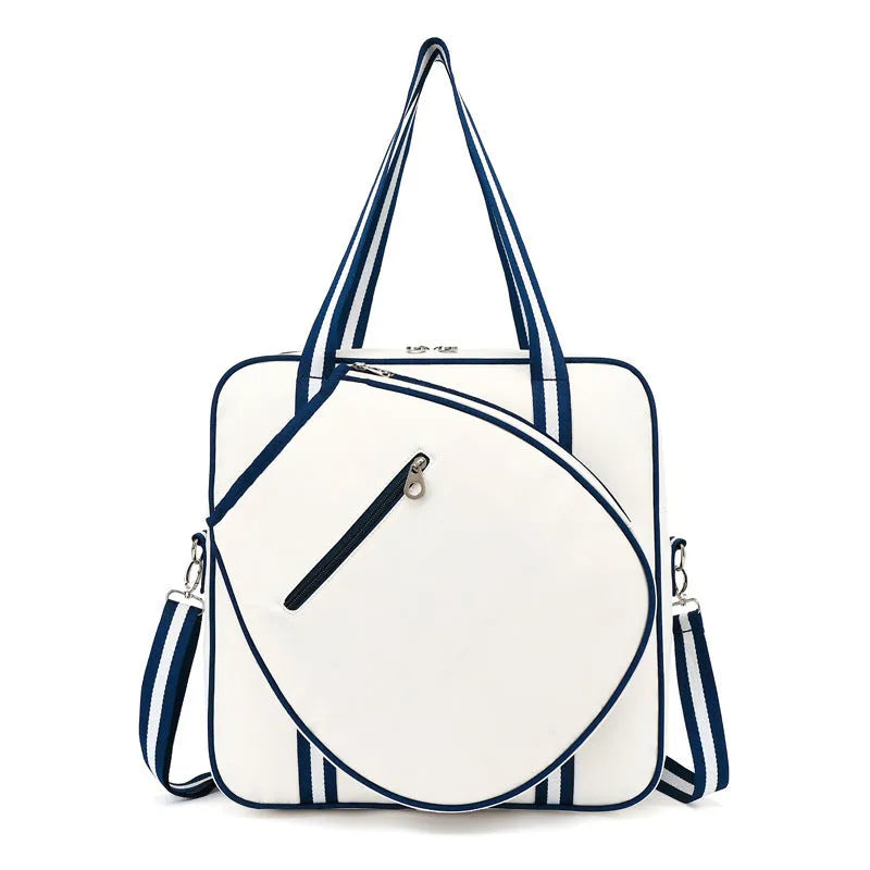 Korean style tennis pack in Oxford cloth with crossbody shoulder strap, blue colour