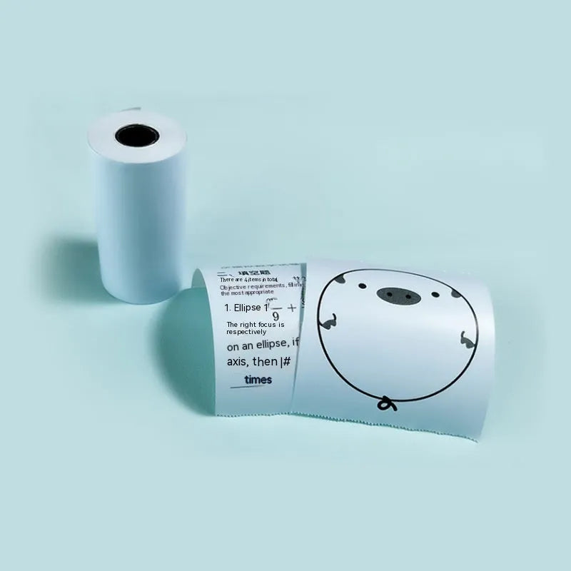 57x30mm thermal printing paper rolls in pink, yellow and blue for wrong question printers