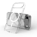 Transparent magnetic phone case for iPhone 17 models showing shockproof design