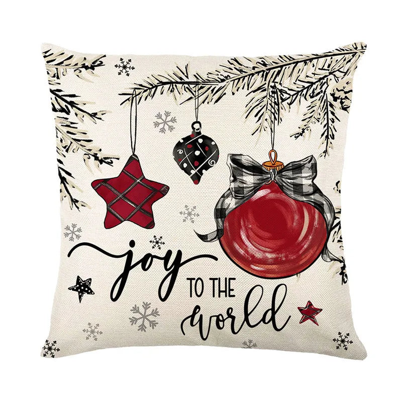 Merry Christmas cushion cover pillowcase 45x45cm printed design with PP cotton filling