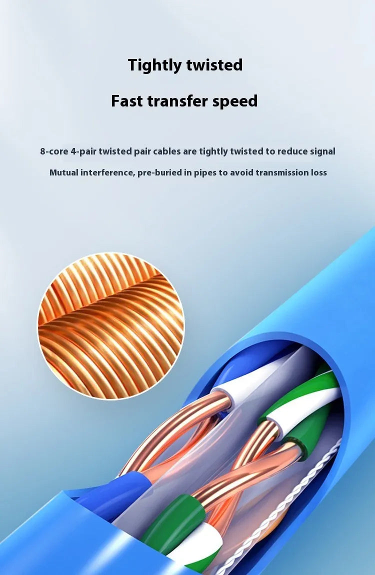 Blue oxygen-free copper Gigabit network cable on 305-metre reel with Category 6/6A specification