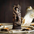 Handmade iron Norse hero statue set of four Odin Thor Freya Loki each 10x6x22cm