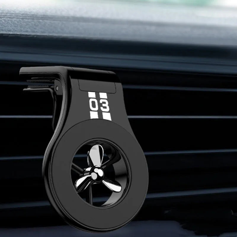 Magnetic car phone holder with air vent clip mount and fragrance slices in black colour