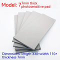 Black and grey plastic photosensitive seal mat for calligraphy measuring 330x110mm