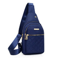 Crossbody sports chest bag in Oxford cloth with plaid pattern detail