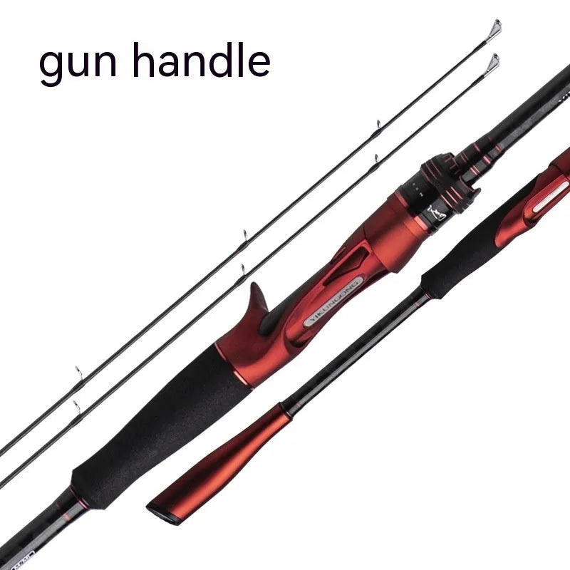 Carbon ultralight lure fishing rod with straight handle and pikestaff style options in 2.1m and 2.4m lengths