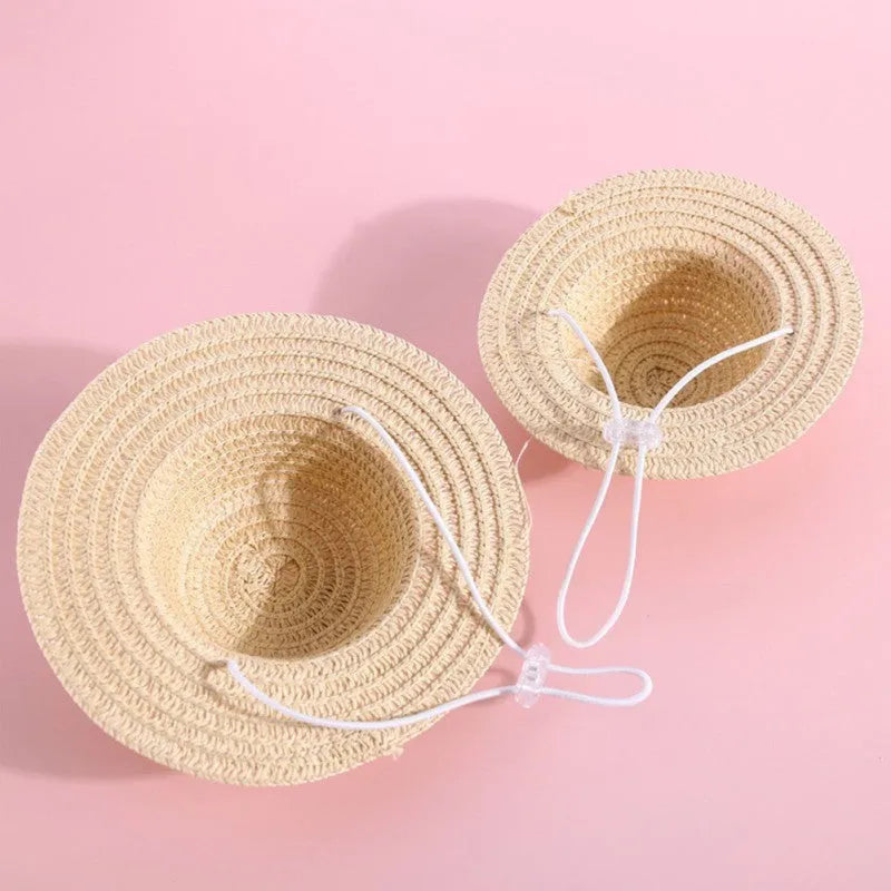 Handmade adjustable bowknot paper pet hat for dogs and cats in cartoon design
