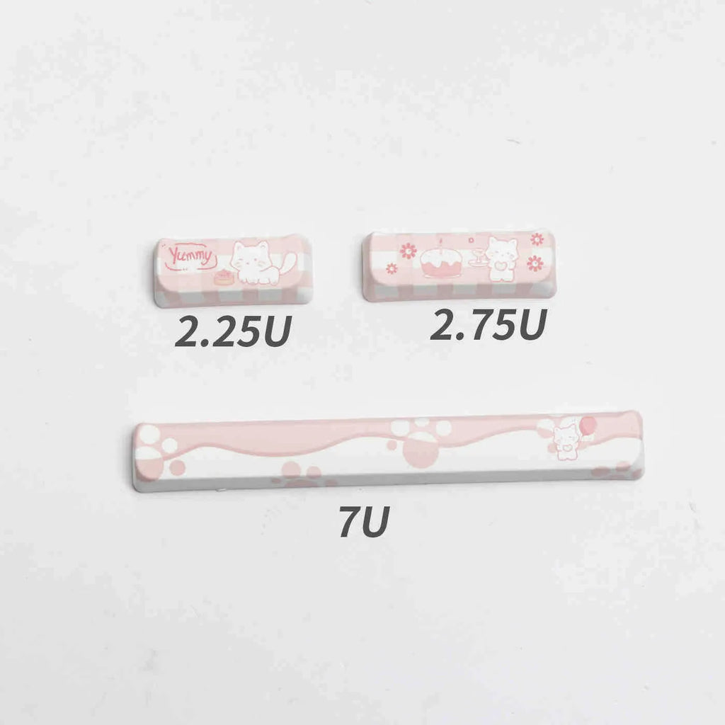 Full set of PBT sublimation keycaps for mechanical keyboards arranged in rows