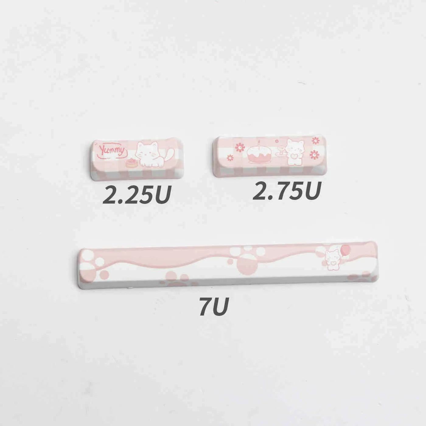 Full set of PBT sublimation keycaps for mechanical keyboards arranged in rows