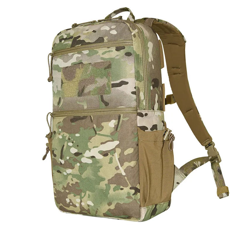 Waterproof nylon mountaineering backpack in camouflage colour with airpillow straps for outdoor sports