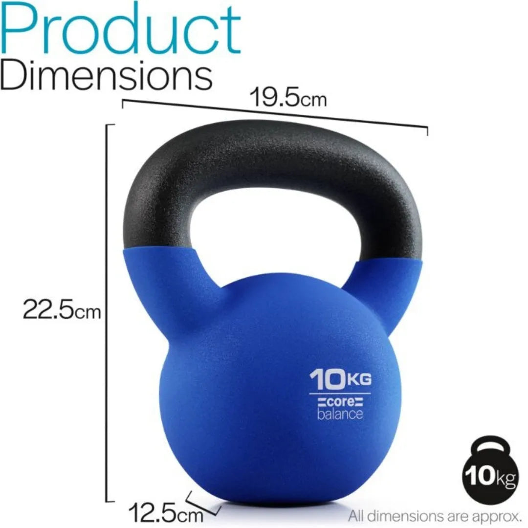 Blue cast iron teapot-shaped dumbbell weighing 10 kg for home strength training