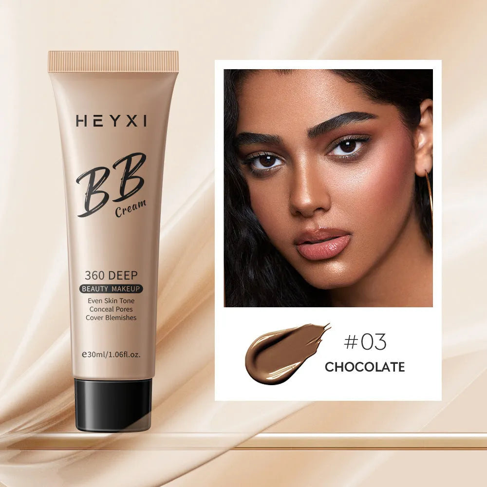 Waterproof sweat-resistant BB cream in four shade options 01 02 03 04