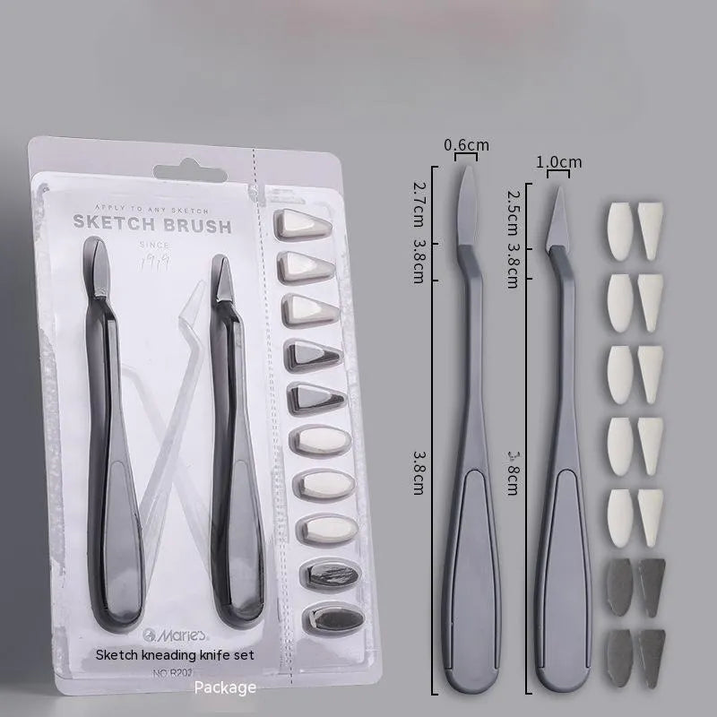 Fluorescent pen eraser smear tip, a plastic sketch rubbing knife art correction tool in colour R20212.