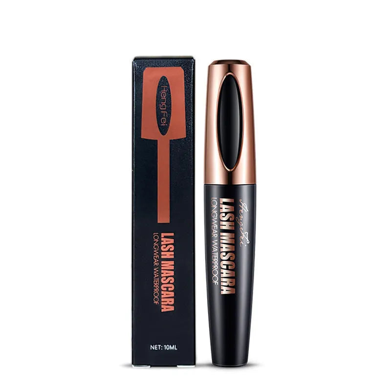 Black waterproof sweat-proof mascara in standard size with colour box packaging