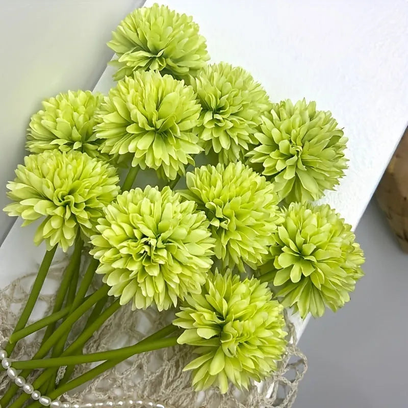 Green artificial silk flower in dark green or light green, 20 x 6 x 5cm, for desktop and home decoration