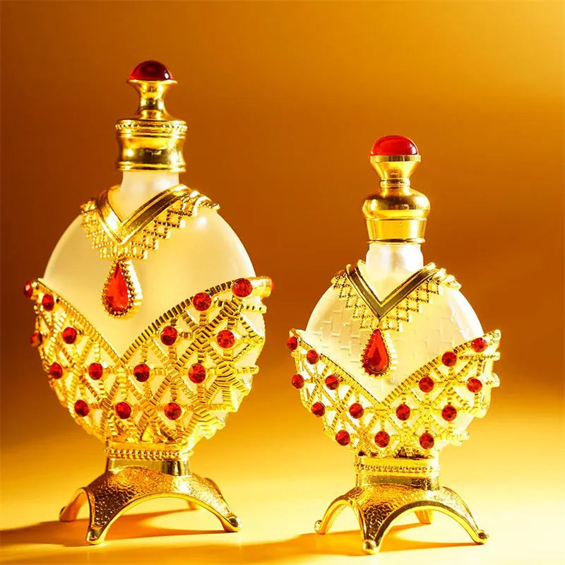 Concentrated perfume oil 12ml and 35ml glass bottles with floral fragrance and essential oil