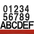 Black stainless steel house number with self-adhesive backing measuring 7.5cm