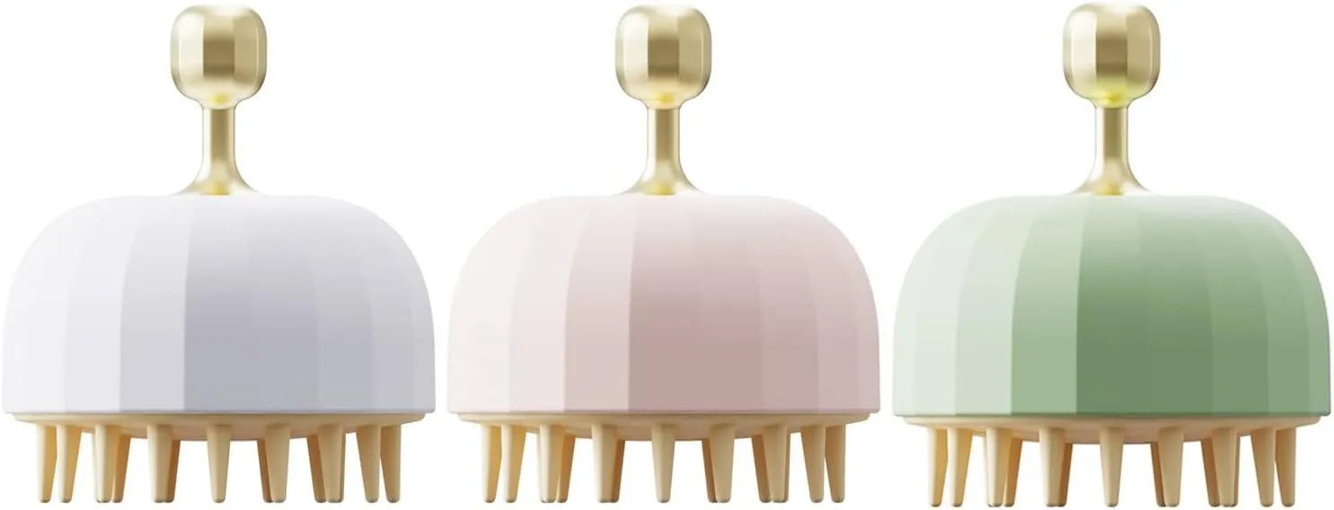 Green pink white pet bath massage brush with drainage holes for dogs and cats grooming