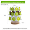 Rotatable acrylic coffee capsule storage rack in solid colour with pad glaze finish, S M L sizes
