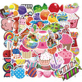 Candy series graffiti stickers pack showing colourful cartoon designs on adhesive sheets