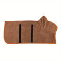 Nylon pet bath towel for dogs and cats in sizes XS to XL, colours include grey orange edge, full grey, green, blue, and brown