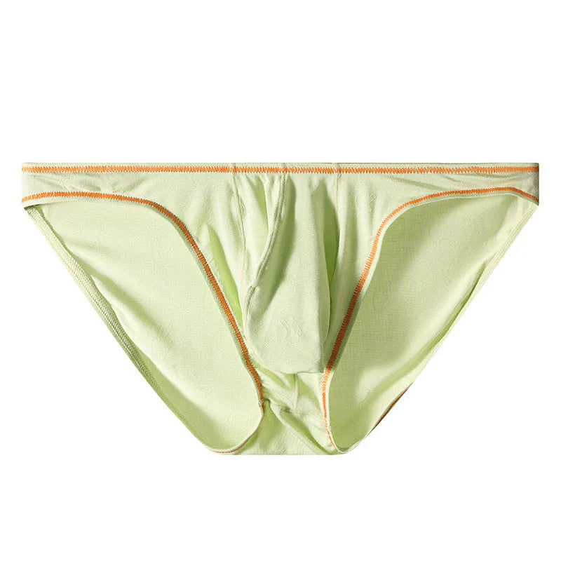 Men's dark grey modal underwear with butt-lift design on a white background