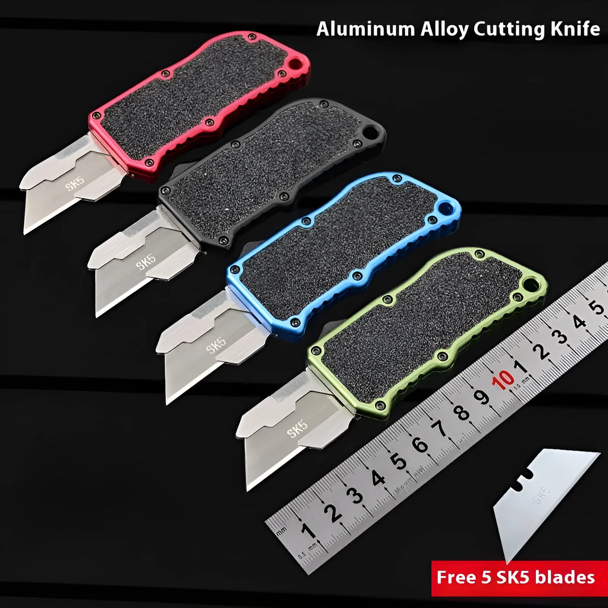 Alloy Outdoor A folding knife with SK5 blade, 135mm full length, black handle, closed position