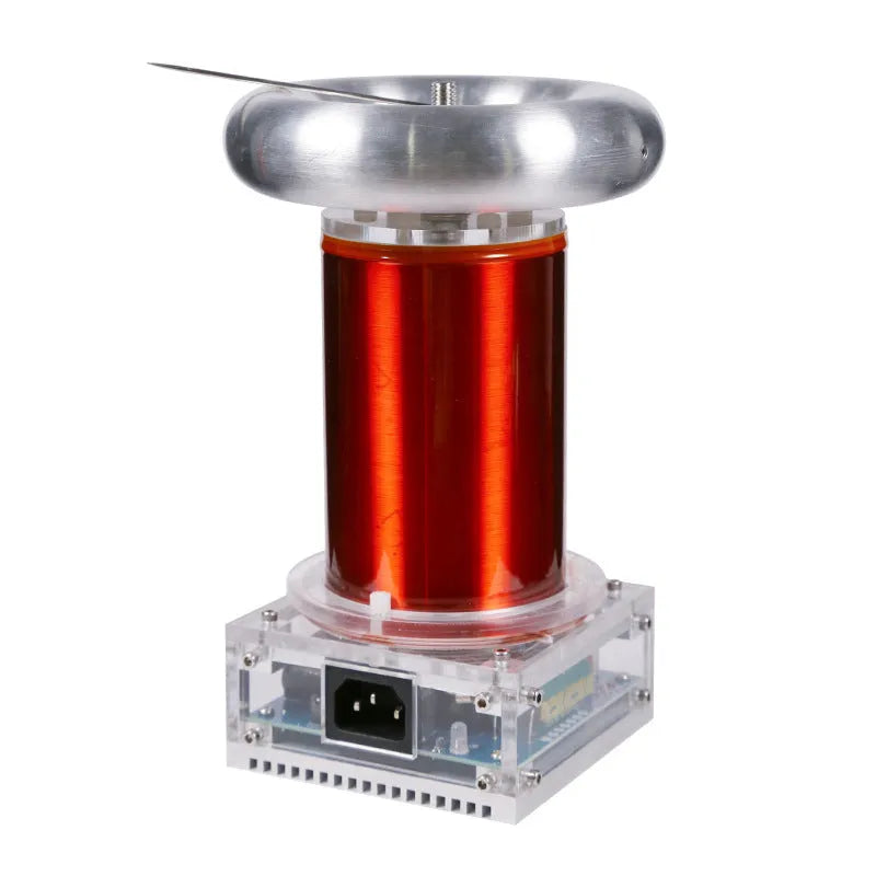 220V music Tesla coil driver board with controller and cables for SSTC plasma demonstrations.