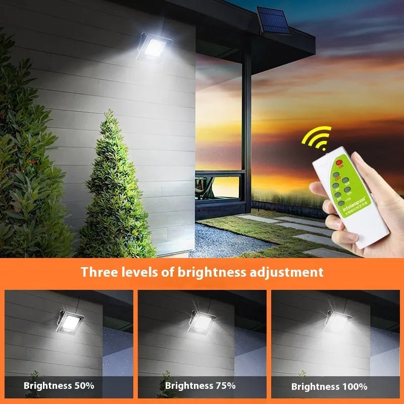 Outdoor solar-powered LED courtyard light with waterproof IP65 rating for garden path or patio.