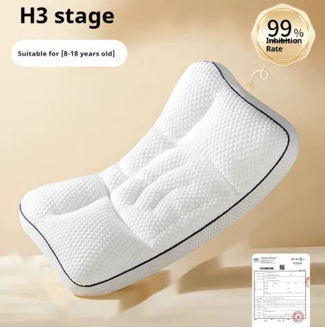 Children's dual-sided antibacterial partition neck pillow with silk floss filler for 1-3-6 year olds