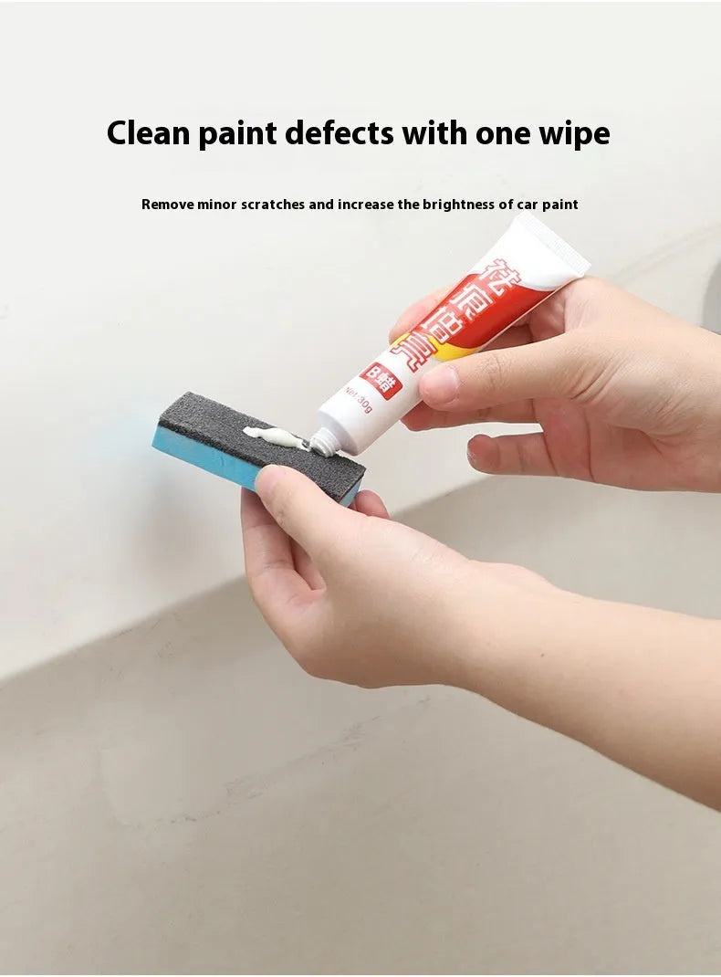 Car repair wax kit with A and B wax containers and frosted sponge mop for automotive paint scratch removal and polishing