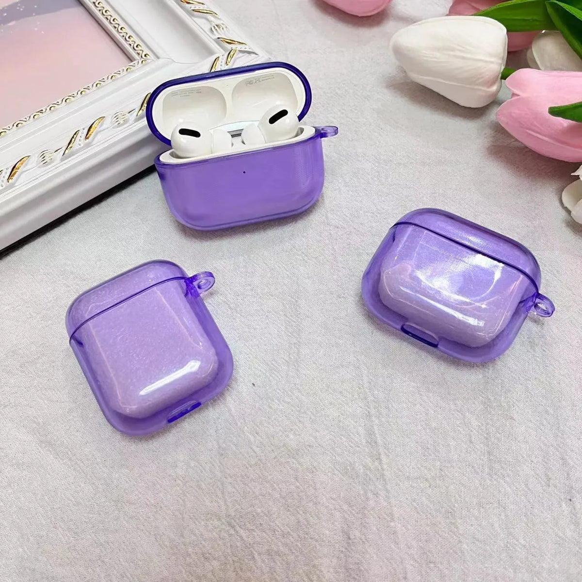Transparent TPU soft case for Apple Airpods charging case, anti-wear protection
