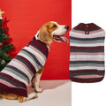 Grey dog sweater with a horizontal zip and a button pocket on a small dog.