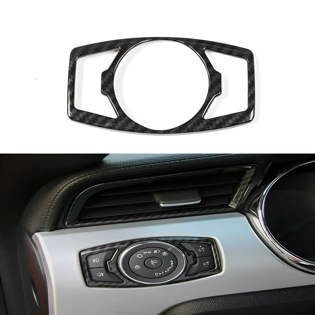 Carbon fibre pattern decorative paster for Ford F-150 Raptor headlight control panel.