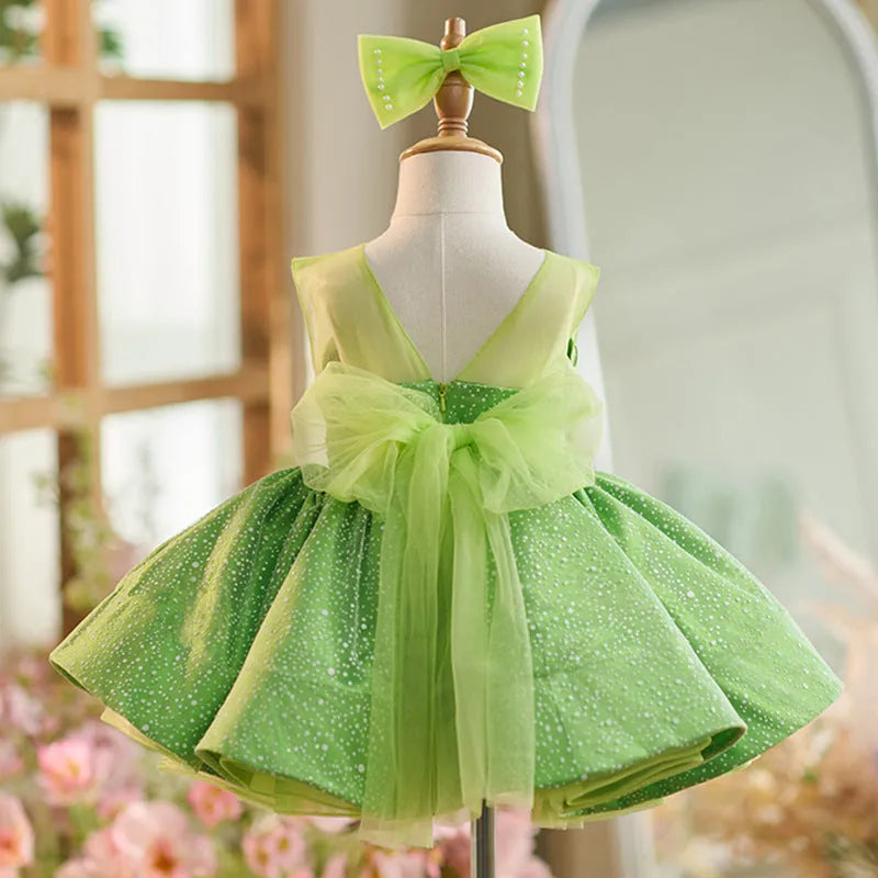 Mint mambo green girls pettiskirt dress in polyester, princess style, for heights 80cm to 160cm