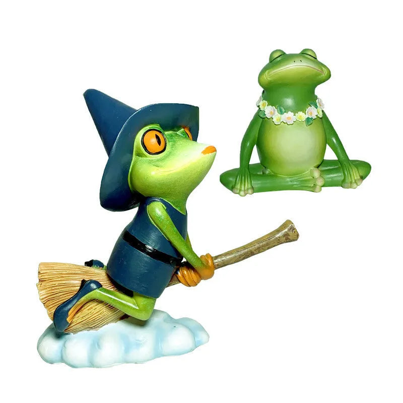 Magic Yoga Frog European style plastic and resin ornament in RDW123 Magic Frog colour