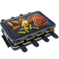 Black indoor non-stick electric baking pan 1300W split tray on countertop