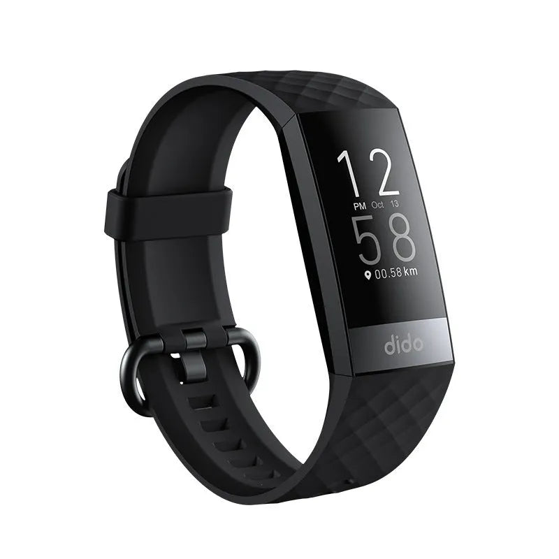 Y6 Black smart bracelet with 1.1-inch screen showing blood pressure, blood oxygen and heart rate monitoring display
