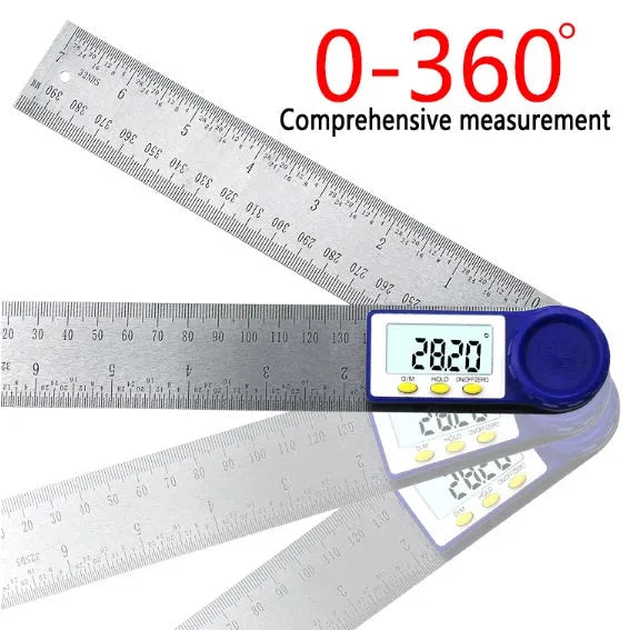 Multifunctional woodworking electronic ruler 200mm stainless steel angle ruler