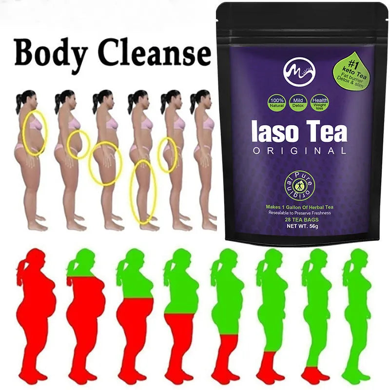 Packet of sugar-free instant slimming tea powder for cold water preparation