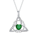 Geometric Celtic knot necklace for women in copper with electroplated colour options