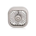 Small black USB car fan with three speed buttons on compact dashboard mount