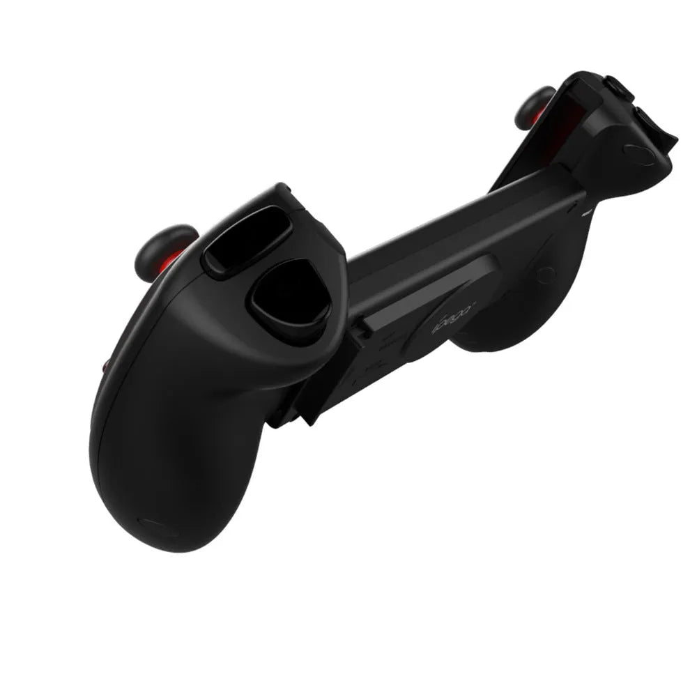 Red telescopic Bluetooth gamepad controller extended, with USB cable, for Android iOS and PC