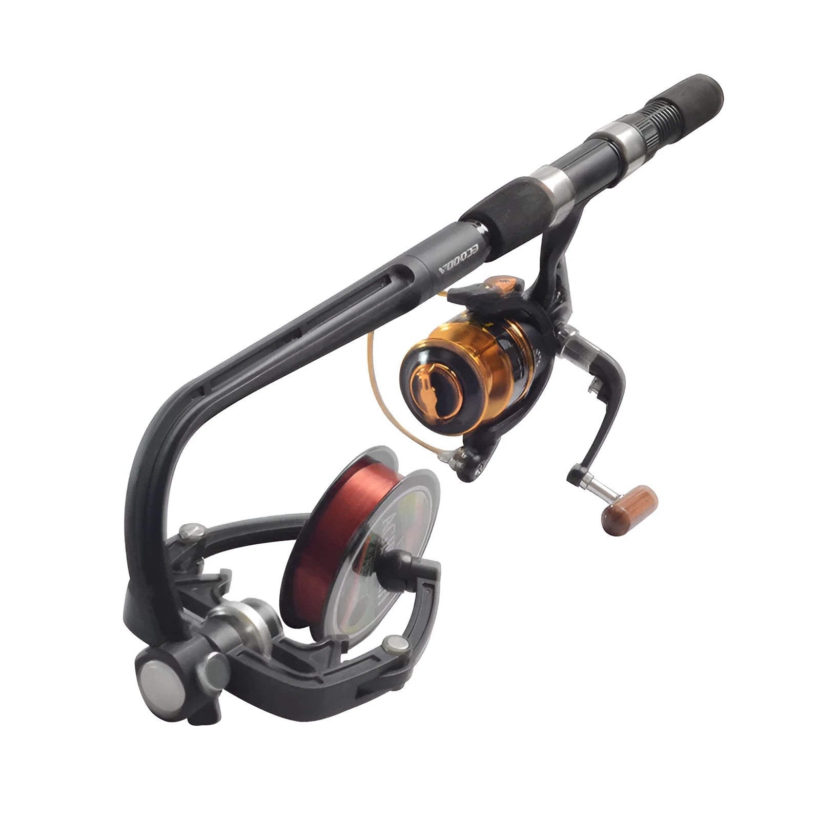 Stream Fishing Pole ABS Engineering Plastics Rod 300g Weight 30 x 21.5cm Pack Size Black Colour Multifunctional Use River Stream Fishing Gear